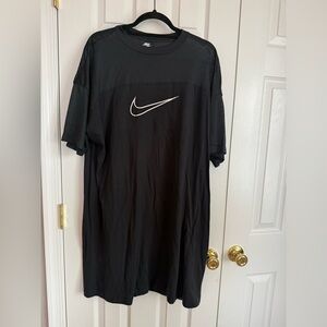 Nike Women's Black Short Sleeve Dress with Mesh Detail